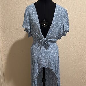 Beach Riot Blue and White Polka Dot Fabric